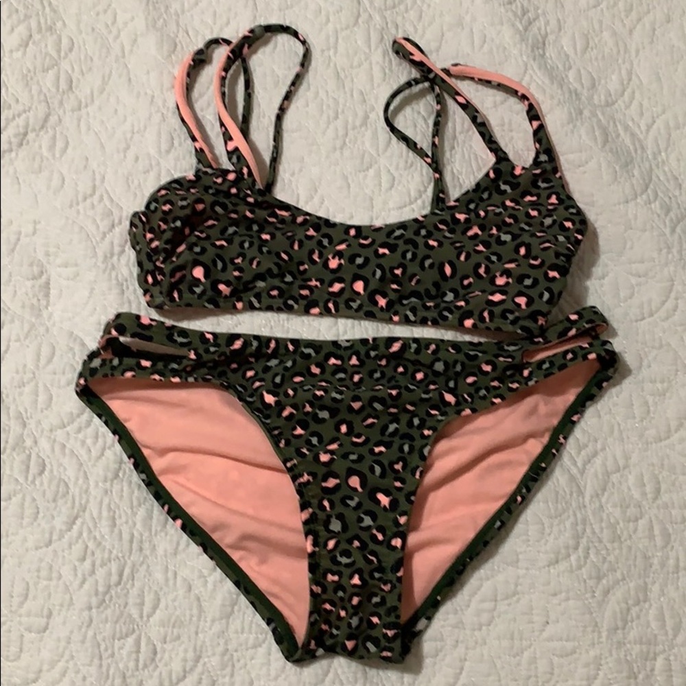GREEN LEOPARD 2PC BIKINI